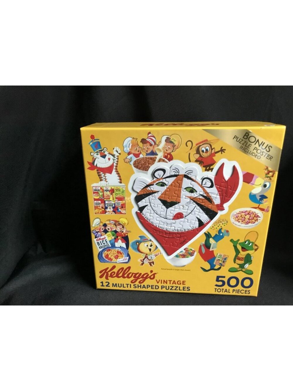 Kellogg’s Vintage Character Puzzle Set 12 Multi-Shaped Puzzles 500 Pieces
